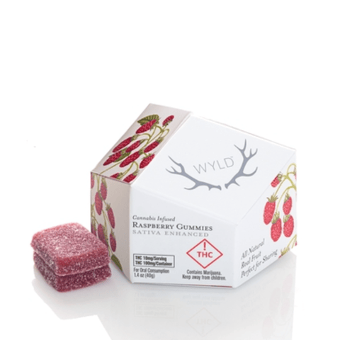 Wyld Sativa 100mg Gummies | Raspberry