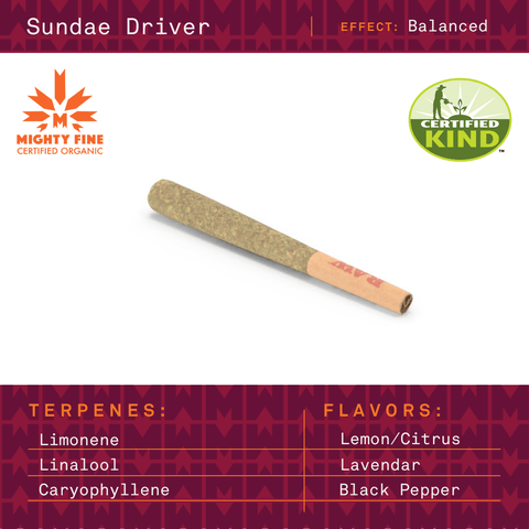 Apothecare Certified Organic Mighty Fine Sundae Driver Pre-Roll 1g
