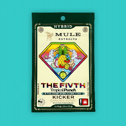 Mule Extracts - The Fivth Tropical Punch 5:5:5:5:1 - Ratio Gummies - 100mg - 2pk