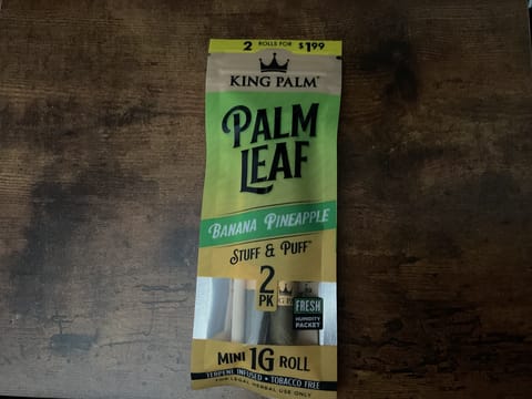 King Plam 1G Banana Pineapple 2 Pack Mini Roll