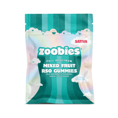 Sativa Mixed Fruit Full Spectrum RSO Gummies (10pk/100mg)