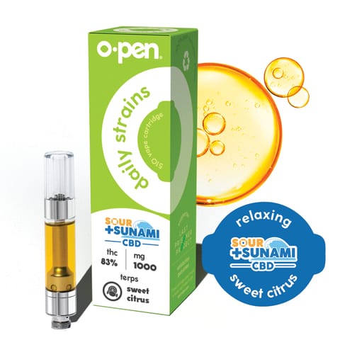 O.Pen Daily Strains Cartridge | Sour Tsunami 1:1 CBD:THC 1g Med