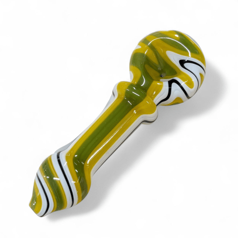Ringed Zig Zag Handpipe - Green