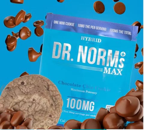 Dr. Norm's- 100mg Chocolate Chip 20mg Cookies (5 cookies)