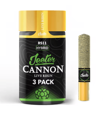 Jeeter | Cannon | RS11 | Live Resin Infused Prerolls | Hybrid | 1.5g | 3pk