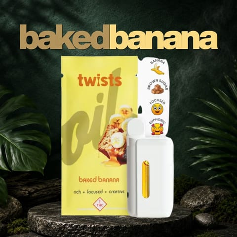 Baked Bananas 4g Distillate Twist All-in-One Vape by Oil by Craft | Golden Rookie