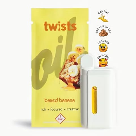 Baked Bananas 4g Distillate Twist All-in-One Vape by Oil by Craft | Golden Rookie