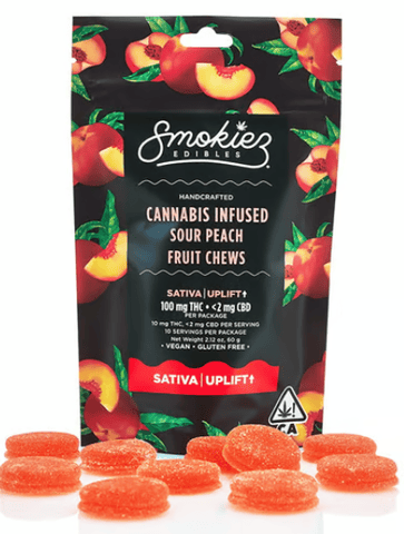 Smokiez - Sour Peach Sativa Fruit Chews | 100mg