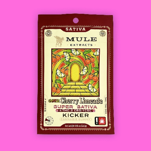 Mule Extracts - Sour Cherry Limeade 4:2:1 - Ratio Gummies - 100mg - 10pk