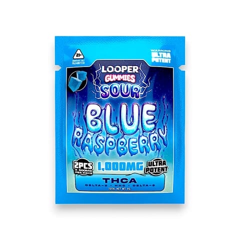 Looper 2PK Gummies Sour Blue Raspberry