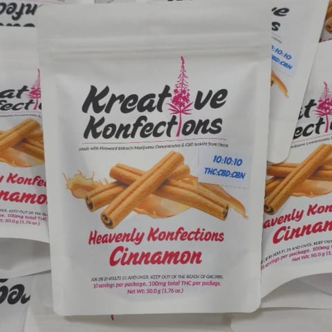 Kreative Konfections | Cinnamon Night Time CBN | Heavenly | 100mg | 10pk