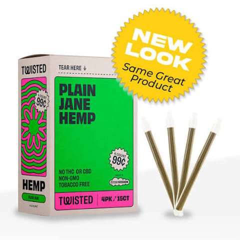 Twisted Hemp Wraps - Infused - Plain Jane