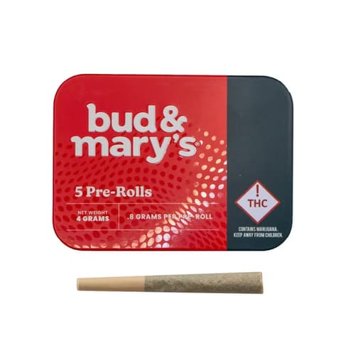 Bud & Marys Kief Infused Preroll 5 Pack | Runtz 4g Rec