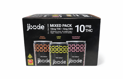 Jixxie - 10mg THC, 5mg CBG Seltzer - Mixed 12-Pack