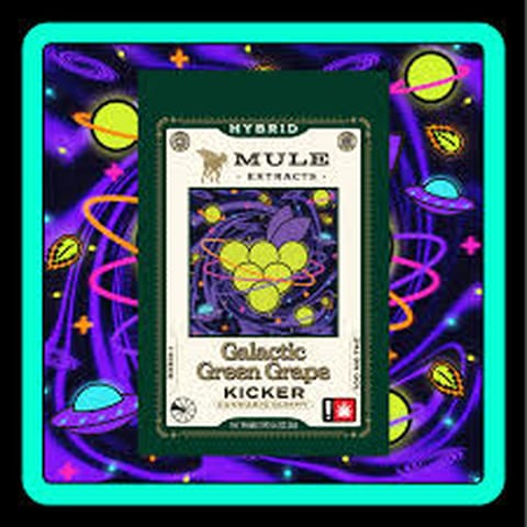 Mule | Galactic Green Grape Kicker | 100MG | Single Gummy