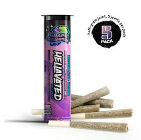 Juicy Stickz Grape Stomper 5pk Infused Preroll (Hellavated)