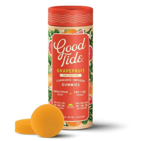 Grapefruit 200mg THC:CBD:CBC Rosin Gummies | Good Tide