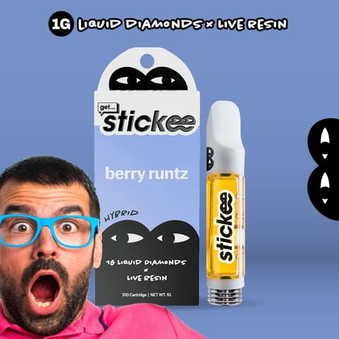 Berry Runtz | 1g Live Resin 510 Cart | Stickee