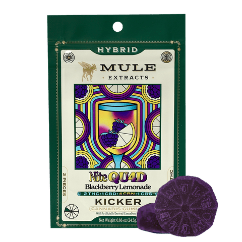Mule Kicker Gummies | Blackberry Lemonade Nite Quad 100mg