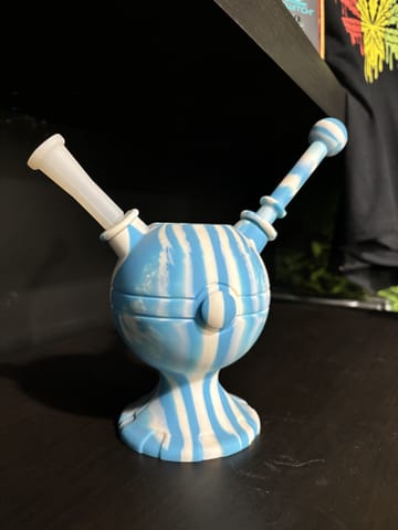 Blue White Ball Bong