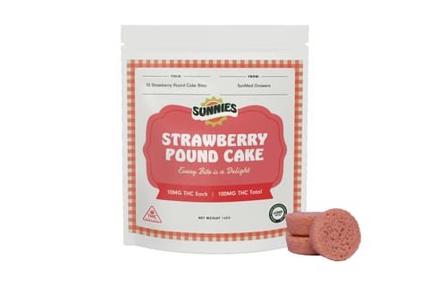 Strawberry Pound Cake Bites Edible 100mg