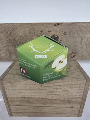 WYLD | 100MG | Sour Apple (Sativa) Gummies 10pk