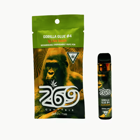 Gorilla Glue #4 - 269 Cannabis - Disposable Vape - Live Resin - 1g