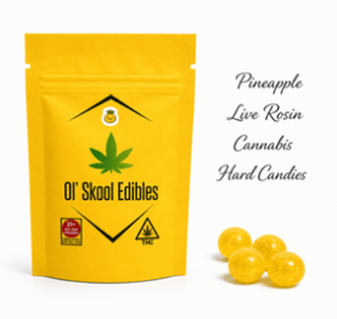 Pineapple - Live Rosin Jolly Drops (Hard Candy) - 50mg THC