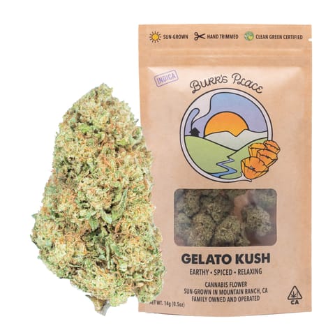 Burr's Place | Gelato Kush (I) | 14g Sungrown Flower