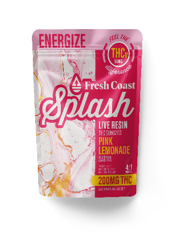 Splash Pink Lemonade THC/THCv 200mg Gummies