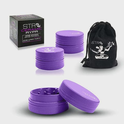 STR8 Ceramic 40mm 2 Piece Grinder - PURPLE