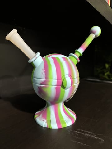 Pink Green Ball Bong