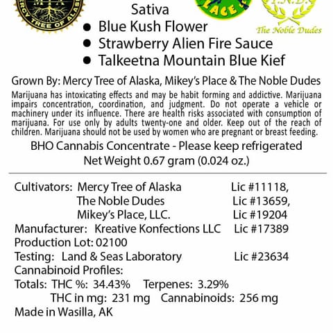 Fireweed Extracts | Blue Alien | Infused Preroll