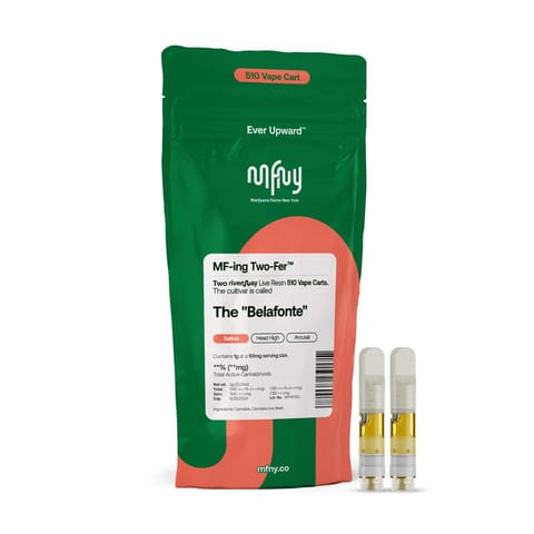 MFNY | The Belafonte | Live Resin 510 Cart Vape | 2pk | 0.5g