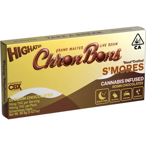 KB - HIGHATUS - SOLVENTLESS CHOCOLATE - CHRONBONS SMORES - 100MG