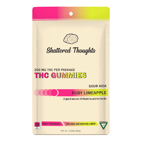 Ruby Limeapple 200mg THC Gummies | Shattered Thoughts
