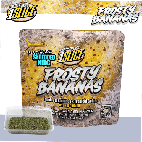 1Slice - Frosty Bananas - Hybrid Shredded nug - 3.5g
