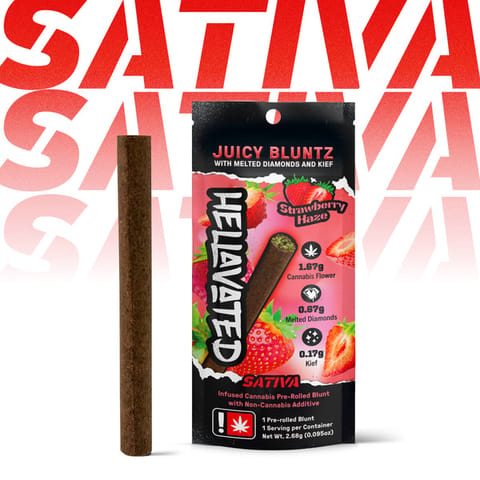 Strawberry Haze 2.5G Infused Juicy Bluntz (Hellavated)