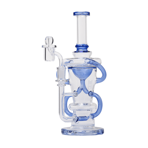 Human Grade | 10.25" Straight Recycler Rig | Blue