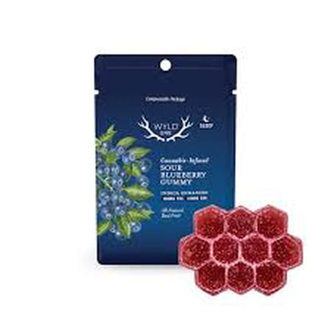 Sour Blueberry 1:1 Wyld Ones 100MG Gummy (Wyld)