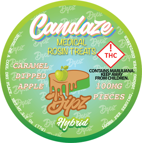 Candaze Medical Rosin Treats 10 x 100mg Caramel Apple Dipz - 1000MG