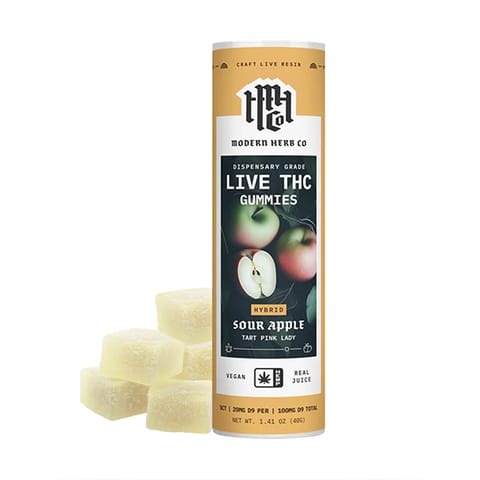 Live D9 THC Gummies | Sour Apple (Hybrid) - 5 count