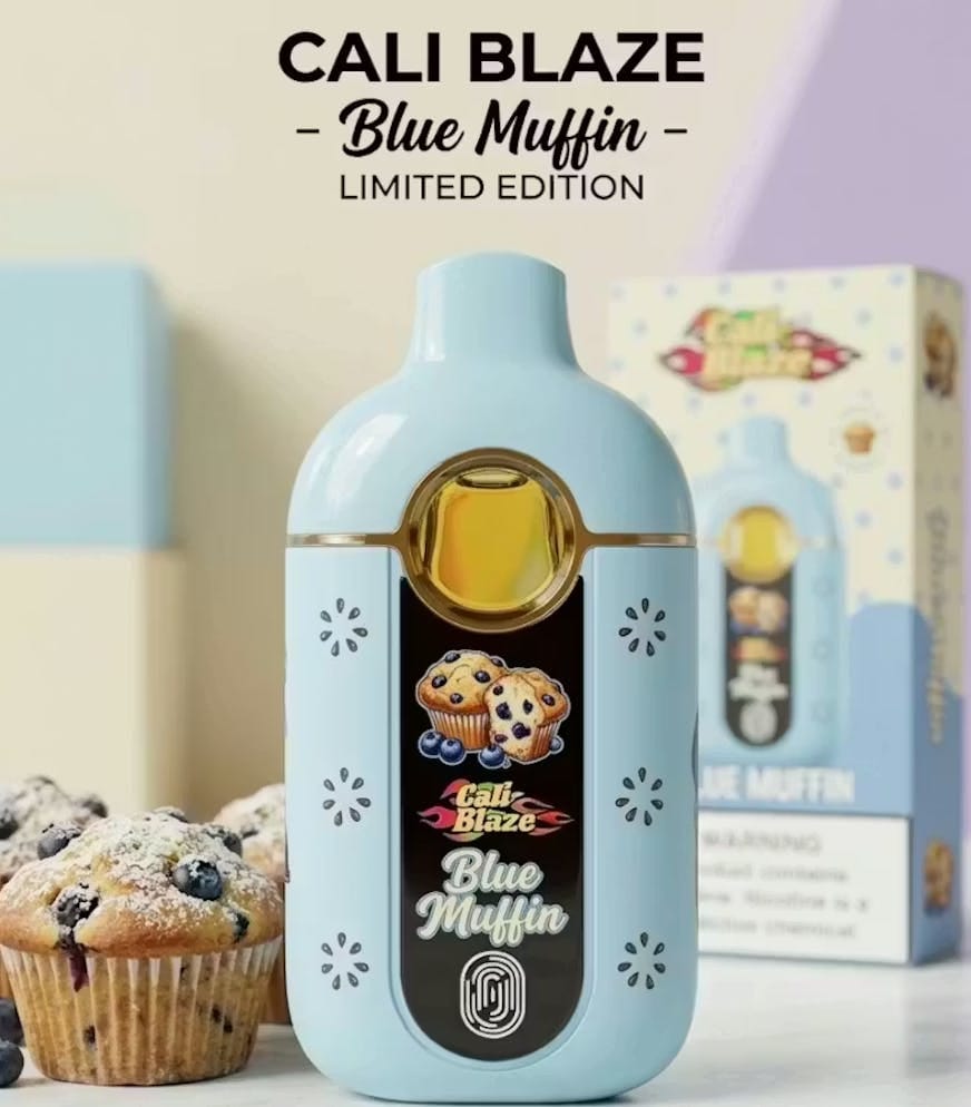 Cali Blaze Live Resin Liquid Diamond Disposable Blue Muffin Hybrid 3g