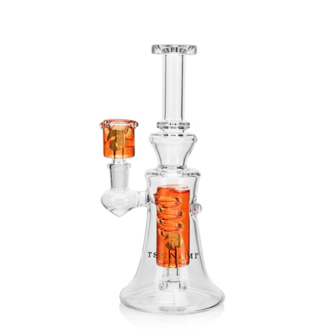 Water Pipe - Freezable Glycerine - Swirl Edition - 9" - Orange