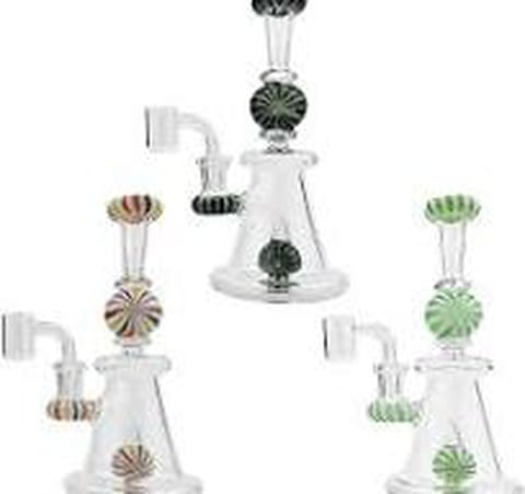 SirEEL | 7.5" 4 Section Stripe Rig | 14mm Quartz Banger