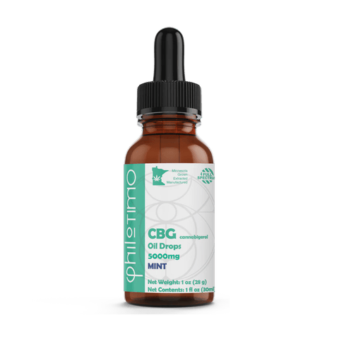 CBG Oil Drops | Mint | 5000mg | Philotimo |