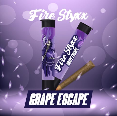 (MED) Fire Styxx Infused Pre-Roll 1g - Grape Escape