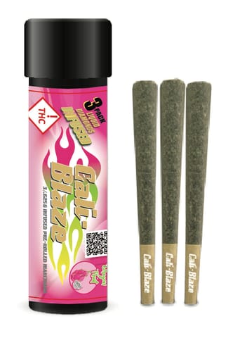Cali Blaze - Dragon Fruit (White 99) 3-Pk Infused Pre Rolls