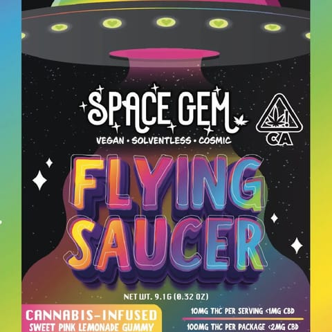 Space Gem | Sweet Pink Lemonade | 100mg Flying Saucer Gummy