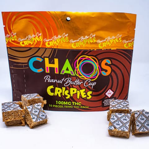 Chaos Crispies Peanut Butter & Chocolate 100mg